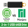 Linux USB Twin Pack (Linux Mint vs Manjaro)